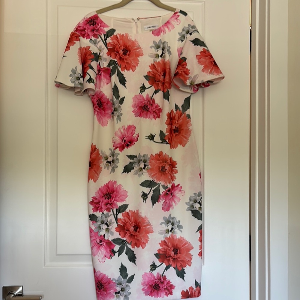 Calvin Klein Floral Print Dress Size 6